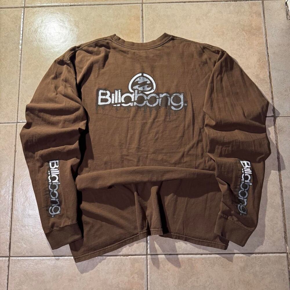 Vintage y2k grail brown billabong quad hit tee Size XL in Mens